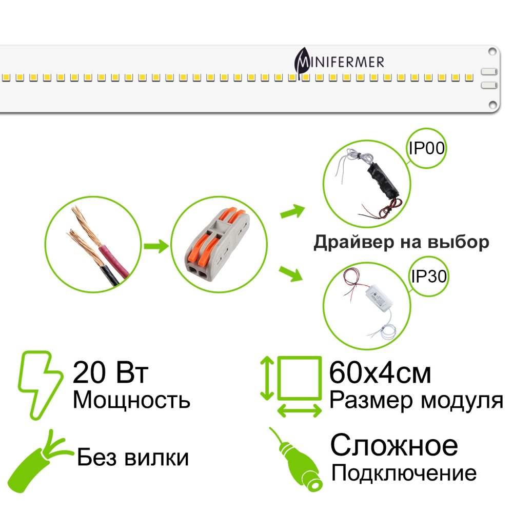 Пластина Quantum line 60 см, 4 см