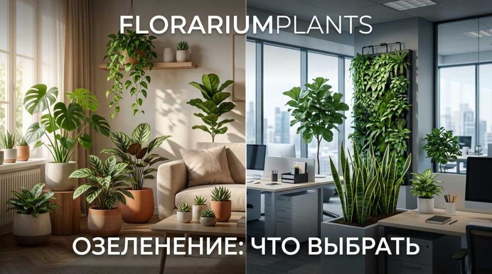 Зелень в интерьере